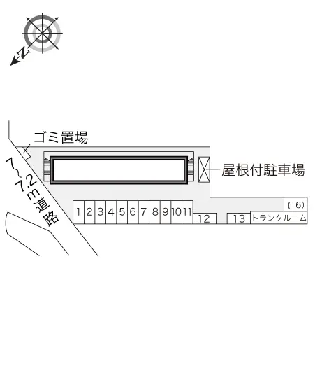 ★手数料０円★三原市皆実４丁目　月極駐車場（LP）